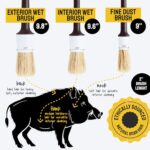 Premium Boar Hair Car Detailing Brushes - Soft Cleaning Kit for Auto Interior & Exterior - Image 3