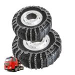 YAGOLD Set of 2 Tire Chains for Trucks 2pcs Snow Chains for Trucks Snow Chains for Car Tires Anti-Skid Thickening Tire Chains Winter Car Accessories No Jack Required 2pcs 245/70R19.5 2pcs 285/80R22.5