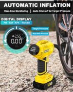 Portable 150 PSI Tire Inflator with 20V Battery & Digital Display - Image 3