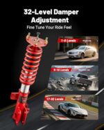 Mazda 3 Coilovers 2014-2018 Height Adjustable Suspension Lowering Kit Red - Image 3