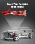 Mazda 3 Coilovers 2014-2018 Height Adjustable Suspension Lowering Kit Red - Image 5