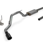 Flowmaster 717864 FlowFX Cat-Back Exhaust Kit 3 Inch 409 Stainless Steel 4.5 Inch Black Ceramic Coated 304 Stainless Steel Tip Compatible with 2009-2014 Ford F-150 3.5L Ecoboost 4.6L 5.0L 5.4L