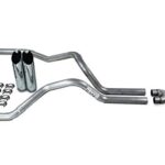 Truck Exhaust Kits - Shop Line Dual Exhaust Sytem 2.5 inch Aluminized Pipe Y Pipe Chrome Tips