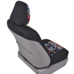 Blue Aztec Car Seat Covers Universal Fit Front Seats Geometric Print Sideless Design - Image 9