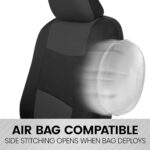 BDK PolyPro Front Seat Covers 2-Pack – Universal Fit, Charcoal/Black - Image 5
