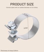 Bylikeho 1.75"-3.5" Stainless Steel Exhaust Muffler Clamp | Universal Fit - Image 2