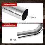 Richeer 3" T304 Stainless Exhaust Pipe Kit – 8pc Mandrel Bend Set - Image 2