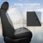 Chevy Malibu Seat Covers 2009-2025 Faux Leather Front Black Grey - Image 5