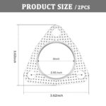 2" Universal Exhaust Gasket Set | 3-Bolt Flange | High-Performance Muffler Seal - Image 2