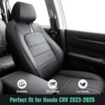 DiffCar Seat Covers for Honda CR-V 2025-2023 Full Set Black Leather - Image 4