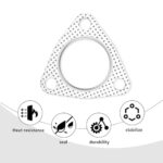 2" Universal Exhaust Gasket Set | 3-Bolt Flange | High-Performance Muffler Seal - Image 4