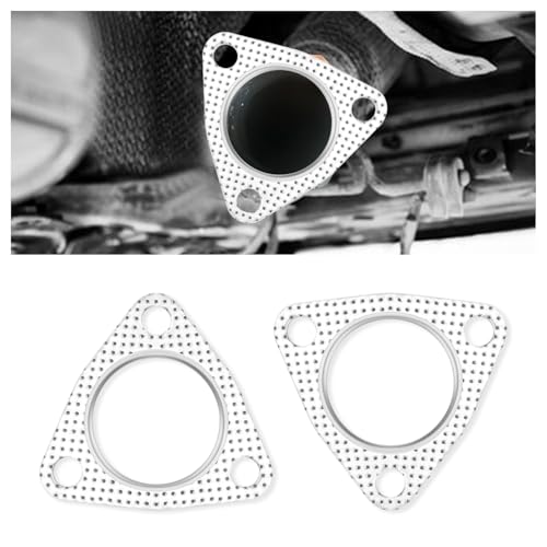 2PCS Exhaust Gasket,2" 3-Bolt Exhaust Flange Gasket,Multifunctional Manifold/Header/Muffler/Catalytic Converter Gaskets 2PCS Exhaust Gasket,2" 3-Bolt Exhaust Flange Gasket,Multifunctional Manifold/Header/Muffler/Catalytic Converter Gaskets (2 inch)