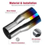 Upower 2.5" Inlet Burnt Blue Exhaust Tips, 3.5" Outlet, Set of 2 - Image 6