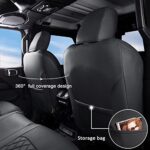 Jeep Wrangler JL Custom Leather Seat Covers - Black Full Set 4-Door 2018-2025 - Image 4