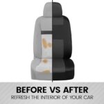 BDK PolyPro Front Seat Covers 2-Pack – Universal Fit, Charcoal/Black - Image 4
