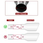 Upower 2.5" Inlet Burnt Blue Exhaust Tips, 3.5" Outlet, Set of 2 - Image 3