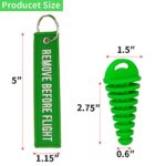 Motorcycle Exhaust Wash Plug Set Green 0.6"-1.5" w/ Streamer Seal - Image 3