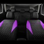 Purple Leather Car Seat Covers Full Set – Universal Fit, Airbag Safe - Image 6