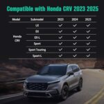 DiffCar Seat Covers for Honda CR-V 2025-2023 Full Set Black Leather - Image 5