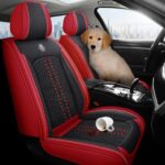 Kia Carnival 2022-2025 Leather Seat Covers | Waterproof Non-Slip Black/Red - Image 2