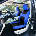 Universal Blue Car Seat Covers Full Set Airbag Compatible Breathable Cloth - Image 3