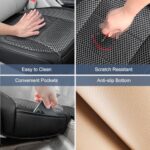 Premium Black Breathable Car Seat Covers | Universal Fit Leather Mesh Cushion - Image 4