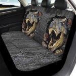 Dinosaur Car Seat Covers Full Set Universal Fit Gray 4Pc Vehicle Protection - Image 4