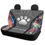 Boho Floral Dog Paw Car Seat Covers | Universal Fit | 4-Piece Full Set - Image 2
