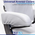 Medd Max Travel Seat Covers with Armrest Covers – Reusable & Disposable, Fits Planes, Trains, Buses – Eco-Friendly, White, 2-Pack - Image 4