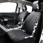 Black & Cow Print Synthetic Leather Car Seat Covers Set – Stylish, Easy Fit - Image 3