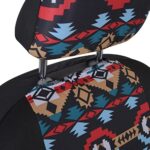 Blue Aztec Car Seat Covers Universal Fit Front Seats Geometric Print Sideless Design - Image 7
