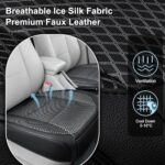 Premium Black Breathable Car Seat Covers | Universal Fit Leather Mesh Cushion - Image 3