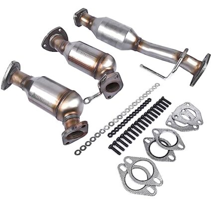 TEKKOAUTO 3Pcs Catalytic Converter Compatible with Buick Enclave Chevy Traverse GMC Acadia 16547 16548 16574 16709 16710 50457