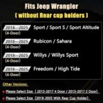 Jeep Wrangler JL Custom Leather Seat Covers - Black Full Set 4-Door 2018-2025 - Image 6