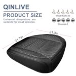 Premium Black Breathable Car Seat Covers | Universal Fit Leather Mesh Cushion - Image 2