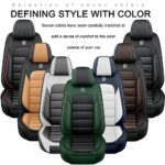 Infiniti QX60 Leather Seat Covers 2014-2023 Waterproof Premium Black Comfort - Image 6