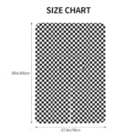 Breathable Muslin Cotton Baby Car Seat Cover - Black White Checkered Shade - Image 5