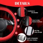 Premium Breathable Car Seat Covers Set w/ Floor Mats & Steering Wheel Cover - Image 6