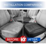 Premium Black Breathable Car Seat Covers | Universal Fit Leather Mesh Cushion - Image 5