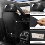 Chevy Malibu Seat Covers 2009-2025 Faux Leather Front Black Grey - Image 2