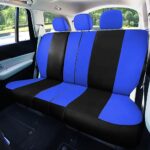 Universal Blue Car Seat Covers Full Set Airbag Compatible Breathable Cloth - Image 5