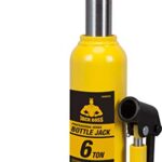 6 Ton (12,000 LBs) Hydraulic Welded Bottle Jack,portable Jack with pump handle for cas,yellow,TH90604X