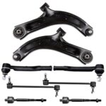 ASAPE 8PCS Front Control Arm Ball Joint Tie Rod End Suspension Kit Fit for 2009-2013 for Nissan Cube 2007-2012 for Nissan Versa