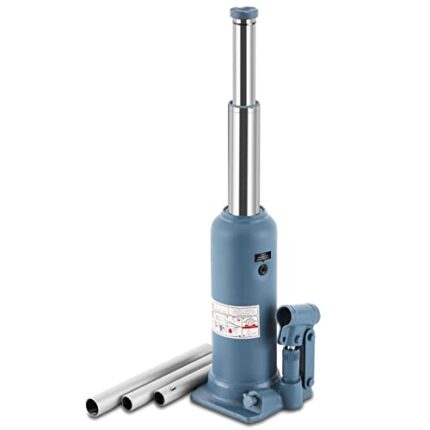 BAOSHISHAN 4 Ton Bottle Jack 10-5/8" to 24" Lifting Range High Lift Double Ram Bottle Jack Hydraulic Welded Jack Truck Jack