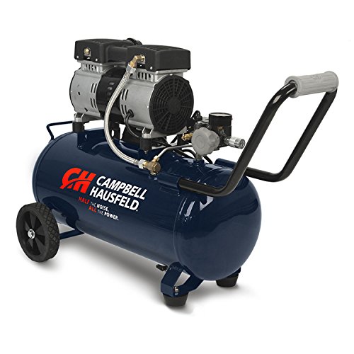 CAMPBELL HAUSFELD 8 Gallon Air Compressor, 65dB Quiet Portable Air CAMPBELL HAUSFELD 8 Gallon Air Compressor, 65dB Quiet Portable Air Compressor, 120v, 125 Max PSI Oil and Maintenance free pump- Ideal for Home and Professional Use