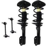 Detroit Axle - Rear Struts Sway Bars for Chevy Impala Pontiac Grand Prix Buick LaCrosse Monte Carlo [17" Wheel] Complete 2 Struts with Coil Spring 2 Sway Bars Replacement Suspension Kit