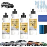 G1 Car Glass Cleaner, G1 Car Glass Compound, Oil Film Remover For Auto Window, Prevents Rain And Fog Cleaning Glass Kit, Improves Clarity And Visibility (4PCS)