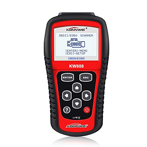 KONNWEI KW808 Auto OBDII Code Reader 2.8"Large Screen OBD2 Scanner KONNWEI KW808 Auto OBDII Code Reader 2.8"Large Screen OBD2 Scanner with Full Diagnostic Scan Tool Functions Check Car Engine Light Fault Code Analyzer for All 1996 and Newer Cars with OBD II Protocol