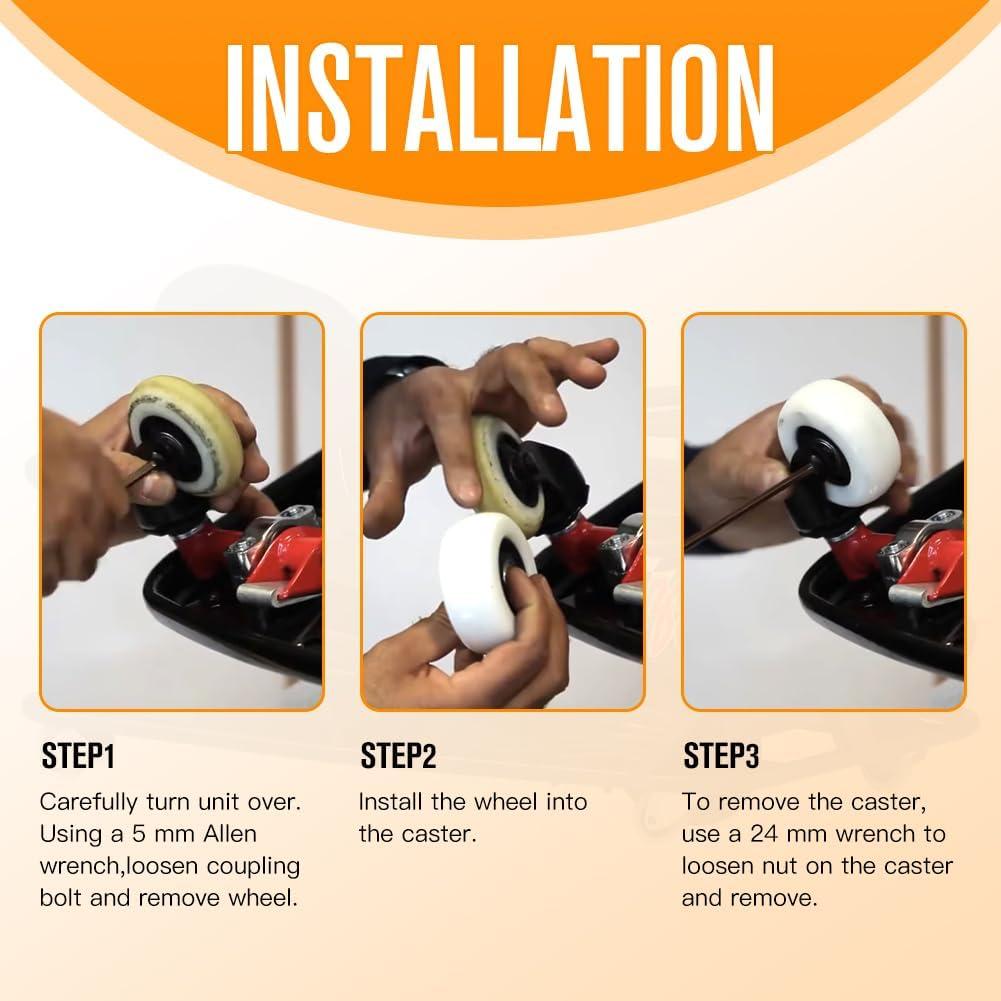 Upgrade Our‍ razor Crazy Cart with FVRITO's Premium Caster​ Wheels!