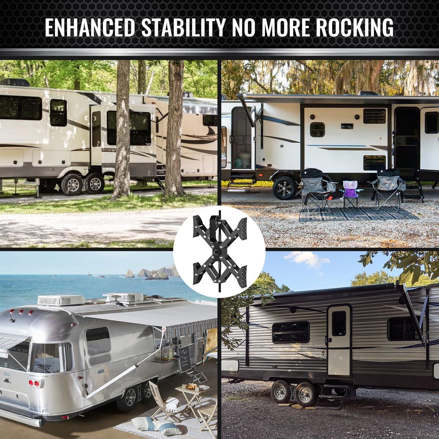 Quick & Easy X-Shaped RV Stabilizer Wheel Chocks for Us!